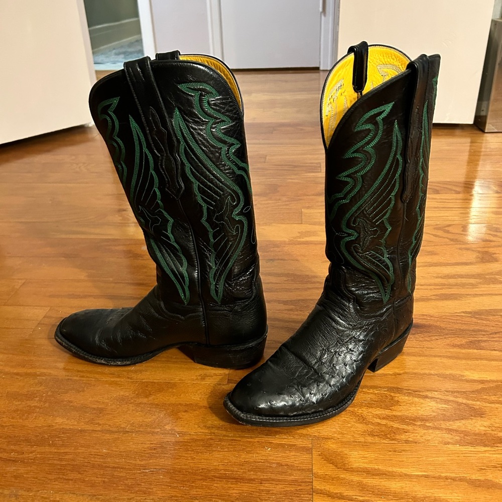 Custom made Ostrich cowboy boots